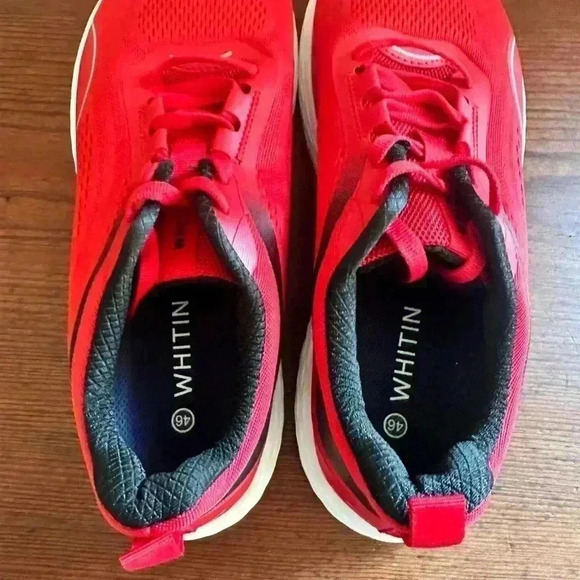 WHITIN Men's Zero Drop Running Shoes + Wide Toe Box Red Size 46 New Without Tags - Picture 8 of 10
